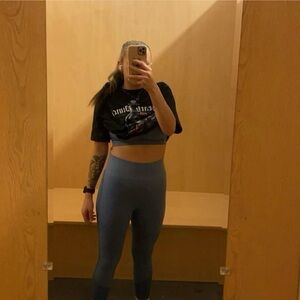 Blue High-Waisted Legging set